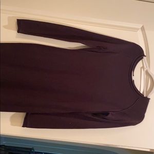 Burgundy designer sweater dress
